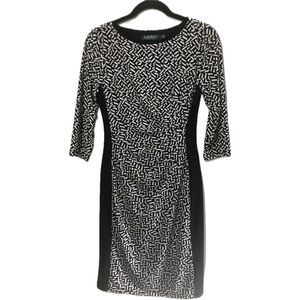 Lauren by Ralph Lauren Black & White Dress Size 4
